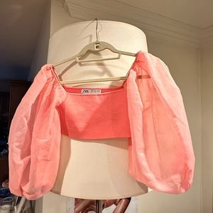 ZARA PINK CROP TOP
